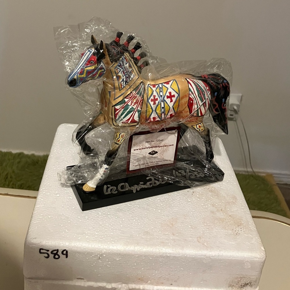 Cheyenne Painted Rawhide - Trail of Painted Ponies #12242 Artist Signed